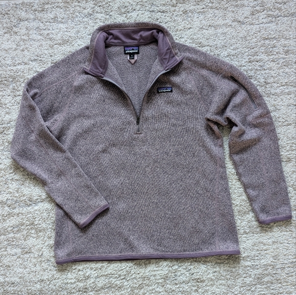 Patagonia better sweater 1/4 zip fleece lined pullover purple - Picture 1 of 8